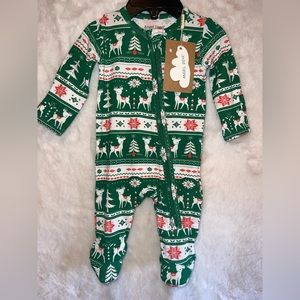 Angel dear bamboo zipper footie christmas newborn